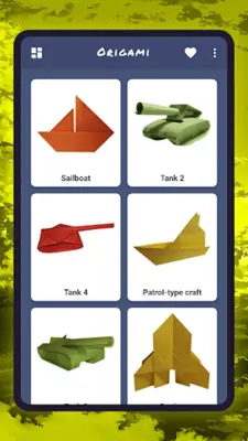 Origami military tank, car android App screenshot 15