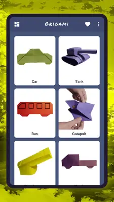 Origami military tank, car android App screenshot 18