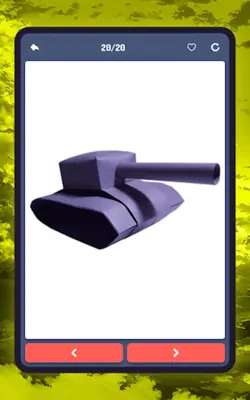 Origami military tank, car android App screenshot 8